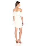 Aloha Classic Crepe Off Shoulder Dress White Wash 12