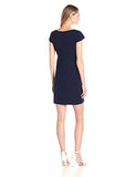 Cap Sleeve Sheath Dress, Navy, 8