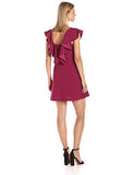 Back Ruffle Dress Purple Berry 2