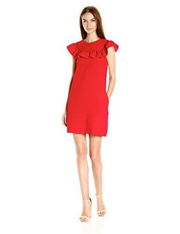 Classic Crepe Ruffle Neck Dress Ruby Rose 8