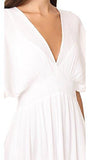 Piana V Neck Maxi Dress, White, L