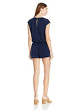 Slit Back Shorts Romper Dark Navy Xsmall