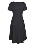 Ineffable Casual Loose Swing Basic Dressblack M