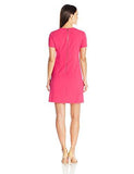 Eliza J Petite Short Sleeve Sheath With Front Pockets, Pink, 10P