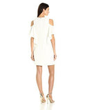 Lambada Carmel Crepe Cold Shoulder Dress, White Wash, 2
