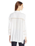 Tamani Henley Blouse, White, Small