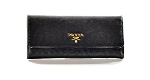 Prada Vitello Move Long Flap Wallet 1Mh132 Nero Black