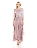 Lace Bodice Gown With Inset Waist, Mauve, 16