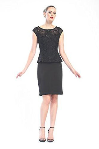 Cap Sleeve Bateau Neck Cocktail Dress N16104