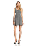 Bcbgeneration Cutout Back Dress Heather Greyblack Stripe Large