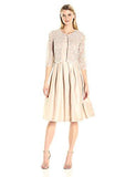 2 Piece Jacket And Dress Set, Beige, 12
