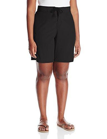 Kanu Surf Plus Size Marina Solid Stretch Boardshort Black 2X