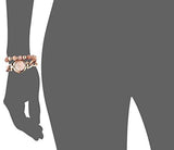 Rose Goldtone Bracelet Watch And Sunstone Beaded Bracelet