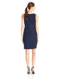 Sleeveless Side Rouched Dress With Cut Outs, Navy, 10