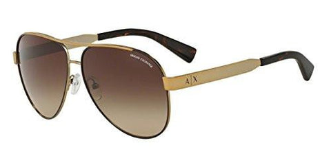 Sunglasses Ax2018 Gold Mattebrown Metal Nonpolarized 59Mm