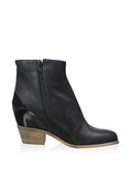 Mm6 Leather Boot Black 37 M Eu7 M Us