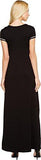 Embroidered Cap Sleeve Maxi Dress Black Dress