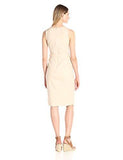 Maggy London Stretch Linen Sheath With Belt, Natural, 14