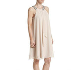 Beaded Float Dress, Champagne, 16