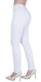 Casual Ripped Holes Skinny Jeans Jeggings Straight Fit Denim Pants Us 4 White 1