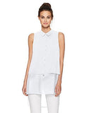 Chiffon Shirttail Sleeveless Shirt Optic White Xxsmall