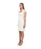 Bolero Sheath Cocktail Dress N4162 8, Ivory