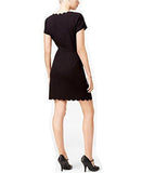 Maison Jules ScallopDetail Sheath Dress Large, Deep Black