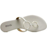 Michael Michael Kors Claudia Flat Sandal Optic White Patent Sandal 9 M