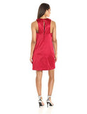 Paris Sunday Sleeveless Keyhole Back Sateen Sheath Dress Scarlet Medium