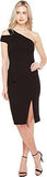 Crepe Scuba One Shoulder, Black, 12