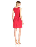 Taylor Dresses Rose Jacquard Floral Fit And Flare Dress, Red, 2
