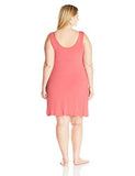 Plus Size Chemise With Lace Neckline Salmon 2X