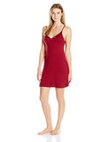 Essentials With Satin Vneck Chemise Nightgown Sensuous Small