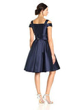 Eliza J Off The Shoulder Flared Dress, Navy, 6