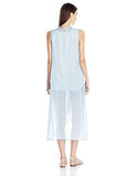 Long Vest Coverup With Tassels Denim One Size
