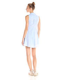 Collared Shirt Dress Blue Combo 12