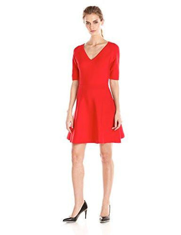 Trina Candence 2 Ottoman Stitch Sweater Dress Ruby Small