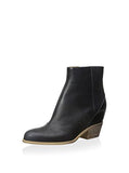 Mm6 Leather Boot Black 37 M Eu7 M Us