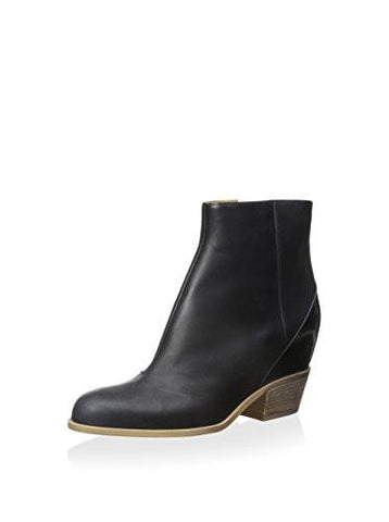 Mm6 Leather Boot Black 37 M Eu7 M Us