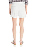 Pleat Front Short White 10 Petite