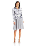 Jessica Howard Petite Tucked Front Jacket Dress, Gray, 14P