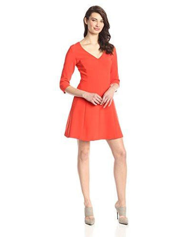 Nat Colette Double Luxe Long Sleeve Dress Red Hot 2