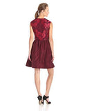 Taylor Dresses Sleeveless Lace Fit And Flare Dress, Sangria, 12