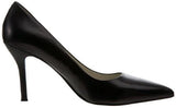 Nine West Flax Synthetic Dress Pump Black Leather 85 M Us