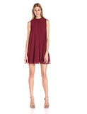 Tieneck Shift Dress Wine Red Large