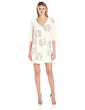 Glitterati 2 Crepe De Chine Embellished Dress White Wash 10