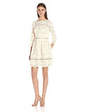 Vince Camuto Lace Fit And Flare Dress Ivory 4