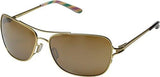 Conquest Oo410103 Iridium Aviator Sunglasses, Gold Satin, 59 Mm
