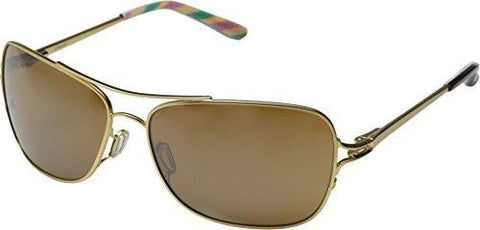 Conquest Oo410103 Iridium Aviator Sunglasses, Gold Satin, 59 Mm