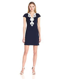 Cap Sleeve Sheath Dress, Navy, 8